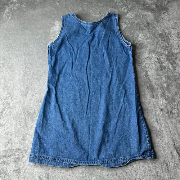 Vintage Kids Radishes and Roses Size 10 Denim Overall Dress 100% Cotton - Picture 11 of 11